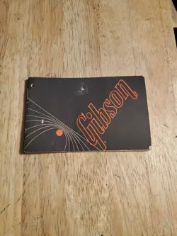 60S 70S GIBSON GUITAR OWNER’S MANUAL VINTAGE ORIGINAL BLACK & ORANGE HANG TAG
