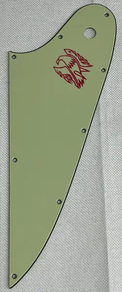VINTAGE GREEN 3-PLY FOR FIT GIBSON FIREBIRD STYLE RED LOGO GUITAR PICKGUARD