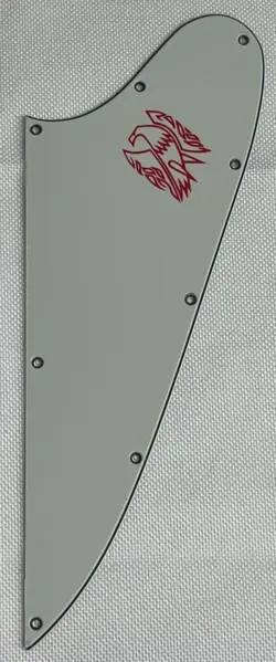 PARCHMENT 3-PLY FOR FIT GIBSON FIREBIRD BLANK STYLE RED LOGO GUITAR PICKGUARD