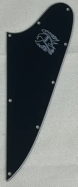 BLACK 3-PLY FOR FIT GIBSON FIREBIRD BLANK STYLE WHITE LOGO GUITAR PICKGUARD