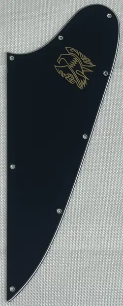 BLACK 3-PLY FOR FIT GIBSON FIREBIRD BLANK STYLE GOLD LOGO GUITAR PICKGUARD