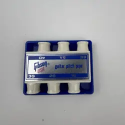 1980’S GIBSON USA VINTAGE GUITAR PITCH PIPE - BOX MISSING CLEAR PLASTIC TOP