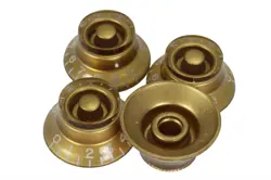 GOLD BELL HAT KNOBS 4PK FOR GIBSON GUITARS WITH US FINE SPLINES