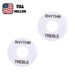 2X GUITAR TOGGLE SWITCH RING PLATE STANDARD SIZE FOR GIBSON EPI LP SG WHITE A