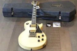 VINTAGE! 1987 GIBSON LES PAUL CUSTOM ALPINE WHITE W/ KAHLER TREMOLO + OHSC