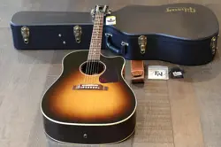 GIBSON J-45 CUTAWAY STANDARD EC ACOUSTIC/ ELECTRIC GUITAR VINTAGE SUNBURST +OHSC