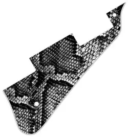 PICKGUARD PICK GUARD GRAPHICAL SCRATCHPLATE GIBSON LES PAUL GUITAR SNAKESKIN BW