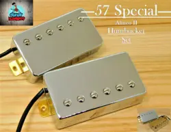 G.M. 57 SPECIAL ALNICO II CHROME HUMBUCKER SET  (4-WIRE)FOR GIBSON EPIPHONE®