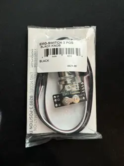 EMG 3 POS POSITION CHROME GIBSON STYLE TOGGLE SWITCH B289 BLACK TIP