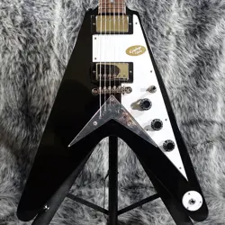 EPIPHONE INSPIRED BY GIBSON FLYING V ELECTRIC GUITAR, EBONY FINISH