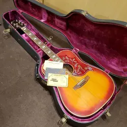 GIBSON HUMMINGBIRD CUSTOM 1975 ACOUSTIC GUITAR VINTAGE SUNBURST FROM JAPAN
