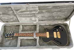 GIBSON BLUES HAWK GUITAR 1997 EBONY BLACK USA MADE WITH HARD CASE