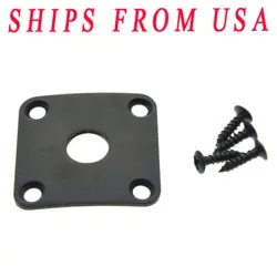 KAISH METAL CURVED BOTTOM JACK PLATE SQUARE JACKPLATE BLACK FITS GIBSON LES PAUL