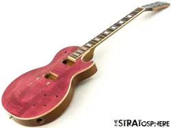 GIBSON USA LES PAUL STANDARD 50S BODY + NECK, FIGURED TOP TRANSLUCENT FUCHSIA 