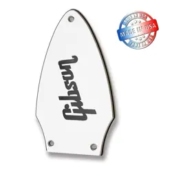 3 PLY WHITE TRUSS ROD COVER FOR GIBSON FLYING V   BLACK DECAL MADE IN USA
