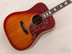 1976 GIBSON HUMMINGBIRD CUSTOM VINTAGE DREADNOUGHT ACOUSTIC GUITAR SUNBURST