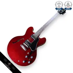 CHERRY SEMIHOLLOW GUITAR