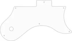 WD CUSTOM PICKGUARD FOR GIBSON L-6S #04R WHITE/RED/WHITE