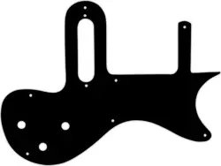 WD CUSTOM PICKGUARD FOR GIBSON 1 PICKUP MELODY MAKER #03R BLACK/RED/BLACK