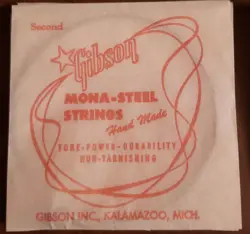 GIBSON GUITAR STRING - SECOND - MONA STEEL HAND MADE IN USA VINTAGE NOS