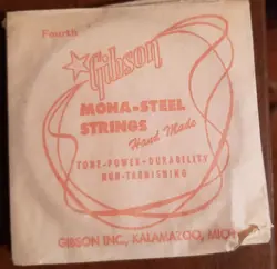 GIBSON GUITAR STRING - FOURTH - MONA STEEL HAND MADE IN USA VINTAGE NOS