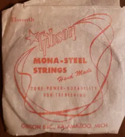 GIBSON GUITAR STRING - ELEVENTH - MONA STEEL HAND MADE IN USA VINTAGE NOS