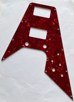 GUITAR PARTS GUITAR PICKGUARD FOR FIT GIBSON FLYING V STYLE 4 PLY RED TORTOISE