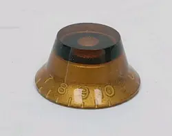 VINTAGE GIBSON GUITAR AMBER TOP HAT VOLUME / TONE KNOB