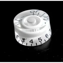 1 GIBSON LP SG VINTAGE-STYLE SPEED KNOB WHITE METRIC 18 SPLINES NOT ENGRAVED