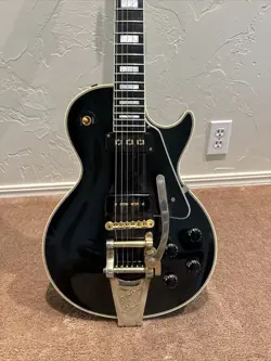 GIBSON CUSTOM SHOP '54 LES PAUL CUSTOM WITH BIGSBY BLACK BEAUTY VOS ALNICOS