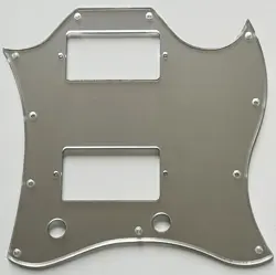 FOR FIT US GIBSON SG STANDARD STYLE FULL FACE GUITAR PICKGUARD SILVER MIRROR