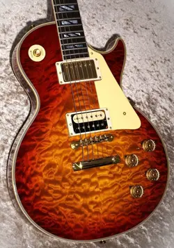 GIBSON CUSTOM SHOP LTD RUN 1968 LES PAUL CUSTOM 5A QUILT W/ SPLIT BLOCK INLAY FA