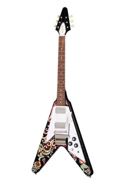 EPIPHONE INSPIRED BY GIBSON CUSTOM JIMI HENDRIX  LOVE DROPS  FLYING V EBONY JI