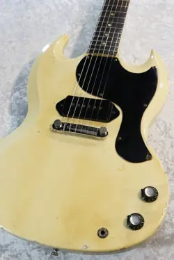 GIBSON 1963 SG JUNIOR ORIGINAL POLARIS WHITE W/ ALLIGATOR CASE SAFE DELIVERY FRO