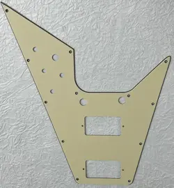 NEW GREAT- FOR FITS GIBSON FLYING V STYLE GUITAR PICKGUARD PARTS VINTAGE YELLOW