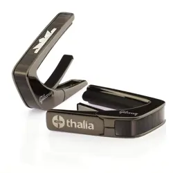 THALIA GIBSON LICENSED BLACK CHROME FINISH GUITAR CAPO, CROWN