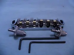 CHROME ROLLER SADDLE BRIDGE TUNE-O-MATIC FITS GIBSON EPIPHONE LP/SG NEW KIT!