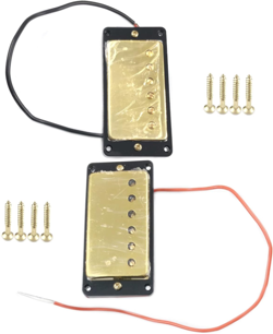 SET OF GOLD SEALED HUMBUCKER PICKUP COMPATIBLE WITH GIBSON LES PAUL LP EPIPHONE