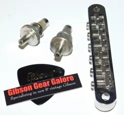 GIBSON LES PAUL BRIDGE NASHVILLE TUNE-O-MATIC RELIC NICKEL HEX GUITAR PARTS 2G