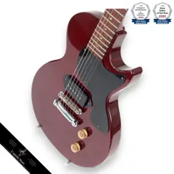 GIBSON LES PAUL JUNIOR 1986 ELECTRIC GUITAR CHERRY   WITH HARD CASE