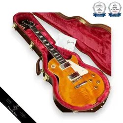 GIBSON LES PAUL STANDARD 50S FIGURED TOP HONEY AMBER 2023  BURSTBUCKER PU