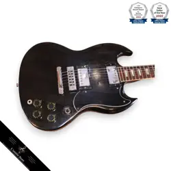 GIBSON 1974 SG STANDARD ELECTRIC GUITAR  BLACK REFINISH