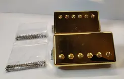GIBSON PICKUP SET 490R AND 498T, GOLD COVERS, MOUNTING SCREWS AND SPRINGS