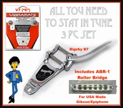 AWESOME DEAL! BIGSBY B7, VIBE V7, ABR-1 ROLLER BRIDGE 4 GIBSON LES PAUL GUITARS
