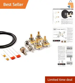 PROFESSIONAL ELECTRIC GUITAR WIRING KIT FOR GIBSON LES PAUL - EASY INSTALLATION