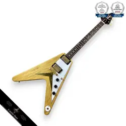 GIBSON CUSTOM SHOP 1958 KORINA FLYING V REISSUE WHITE PICKGUARD