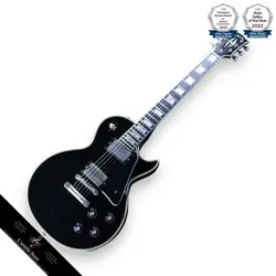GIBSON CUSTOM SHOP 1968 LES PAUL REISSUE EBONY  W/ HARD CASE