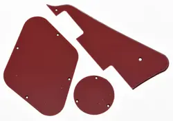 RED 3 PLY LP PICKGUARD & BACK PLATE SWITCH CAVITY COVERS FOR GIBSON LES PAUL