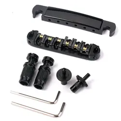 LES PAUL GIBSON TUNE O MATIC GUITAR BRIDGE ROLLER BLACK SADDLES BRIDGE TAILPIECE