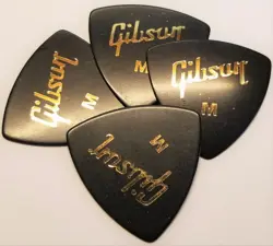 GIBSON MEDIUM 346 TRIANGULAR SHAPE GUITAR PICKS .73 MM 4 PICKS